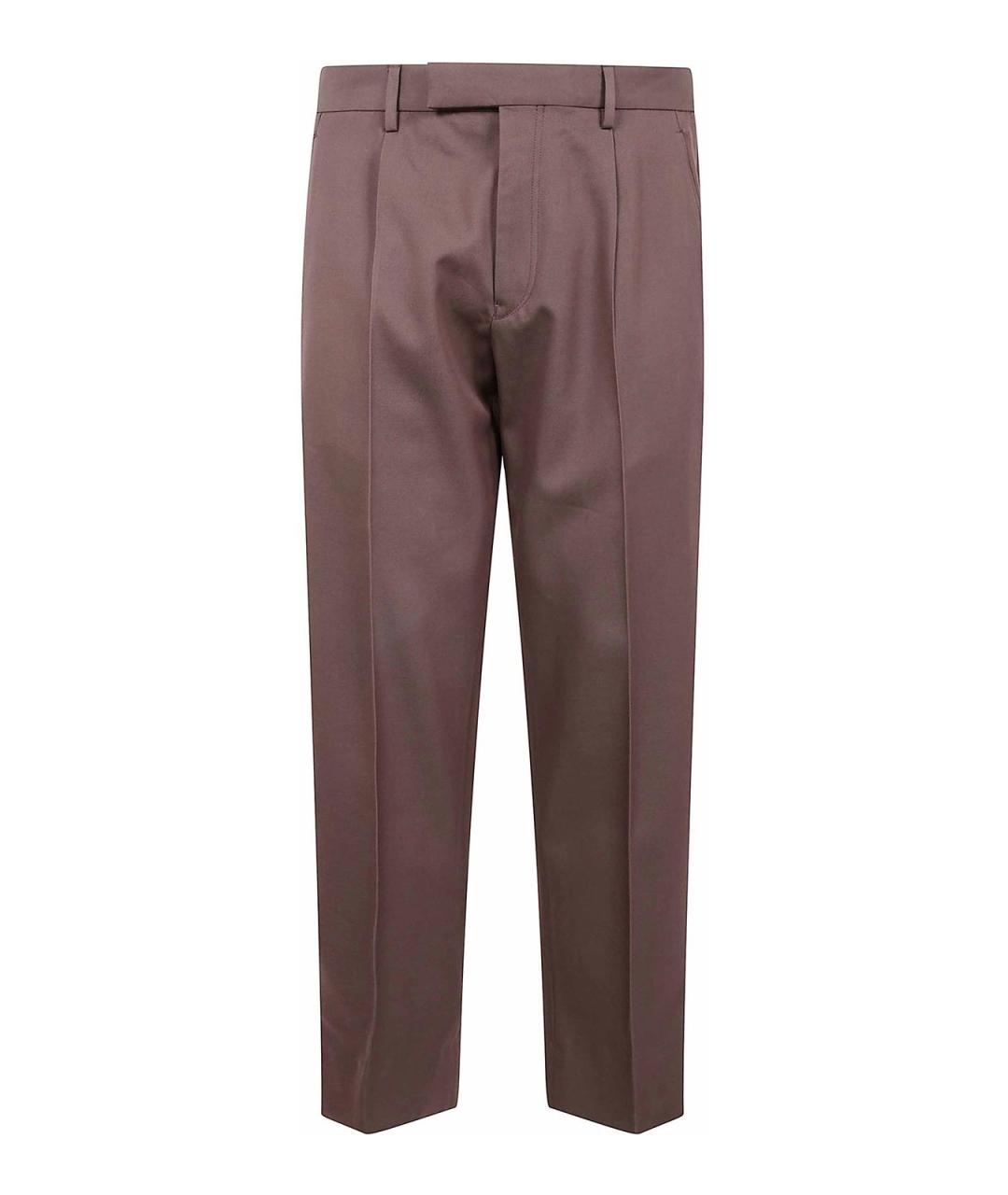 ZEGNA Коричневые хлопковые повседневные брюки, фото 1