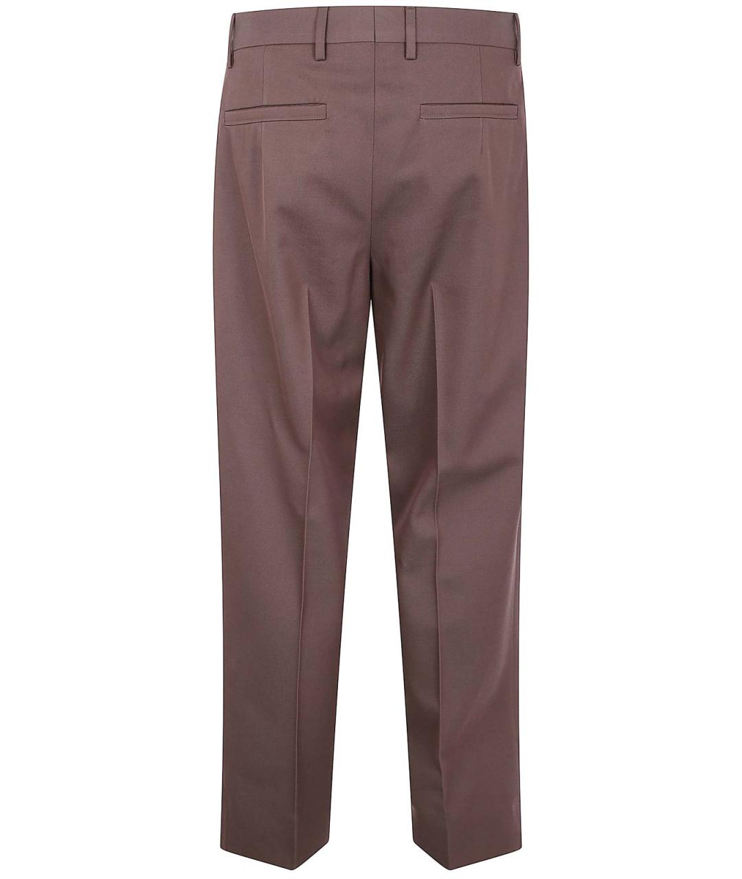 ZEGNA Коричневые хлопковые повседневные брюки, фото 2