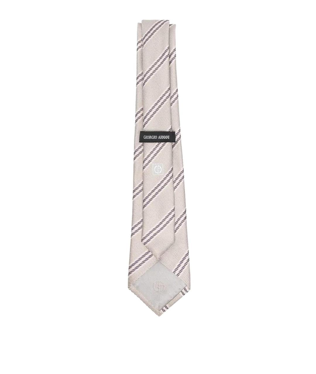 GIORGIO ARMANI Серый шелковый галстук, фото 2