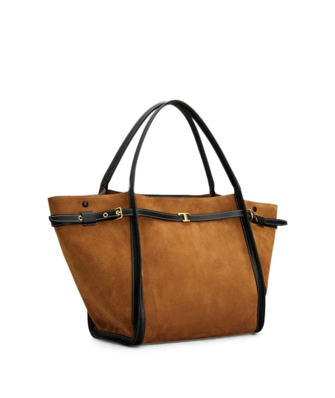 TOD'S Коричневая кожаная сумка тоут, фото 2