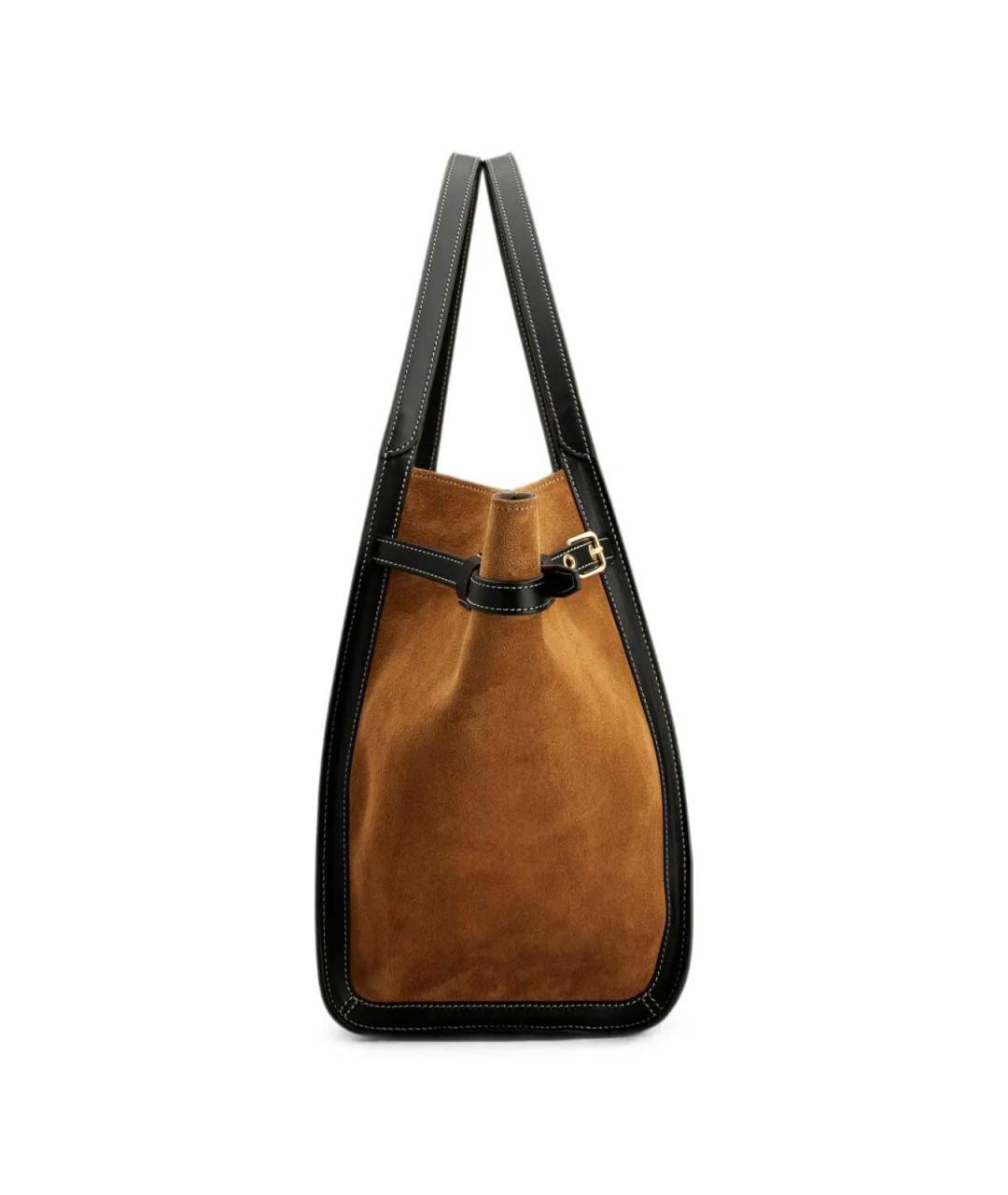 TOD'S Коричневая кожаная сумка тоут, фото 6