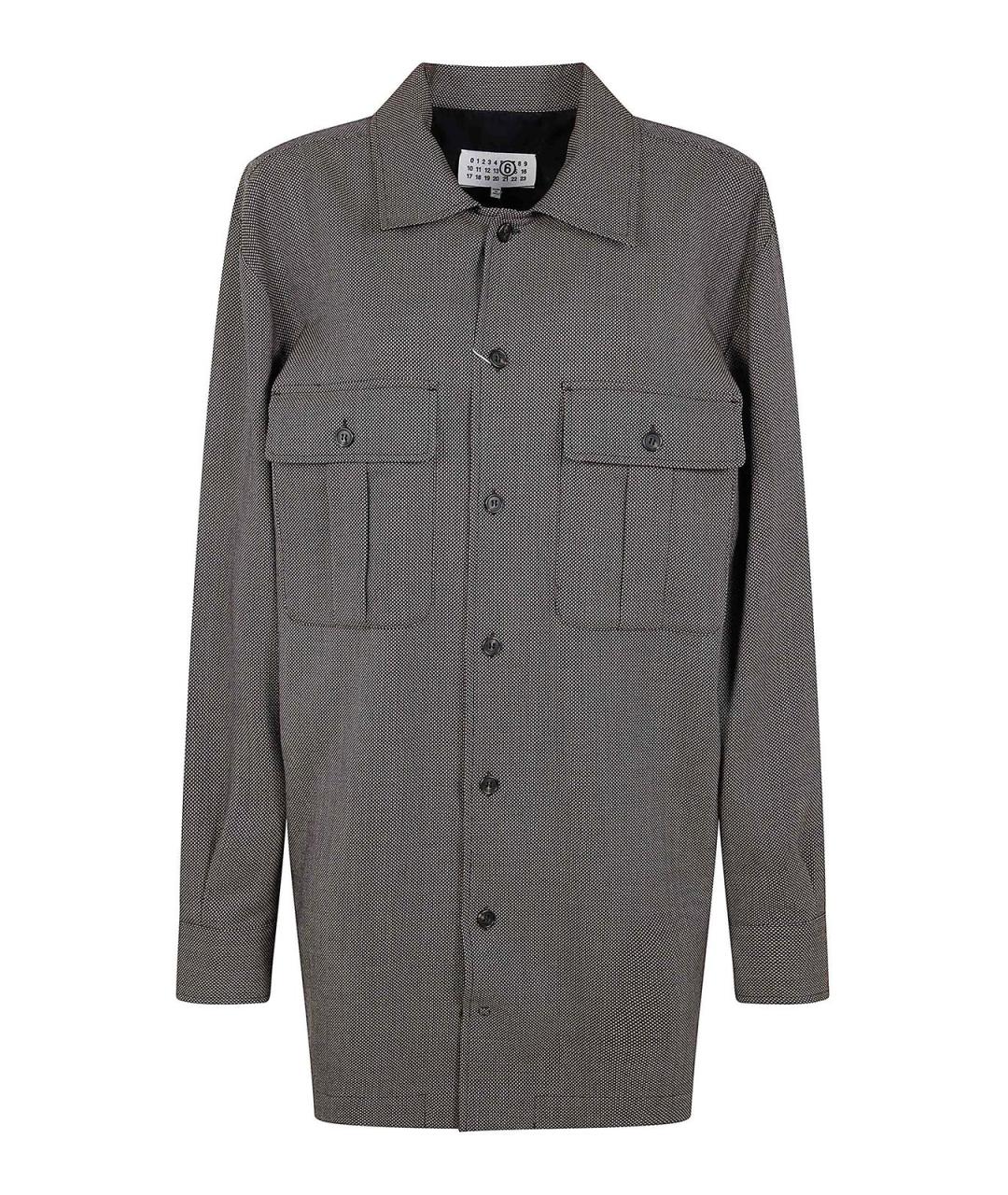 MM6 MAISON MARGIELA Коричневое шерстяное повседневное платье, фото 1