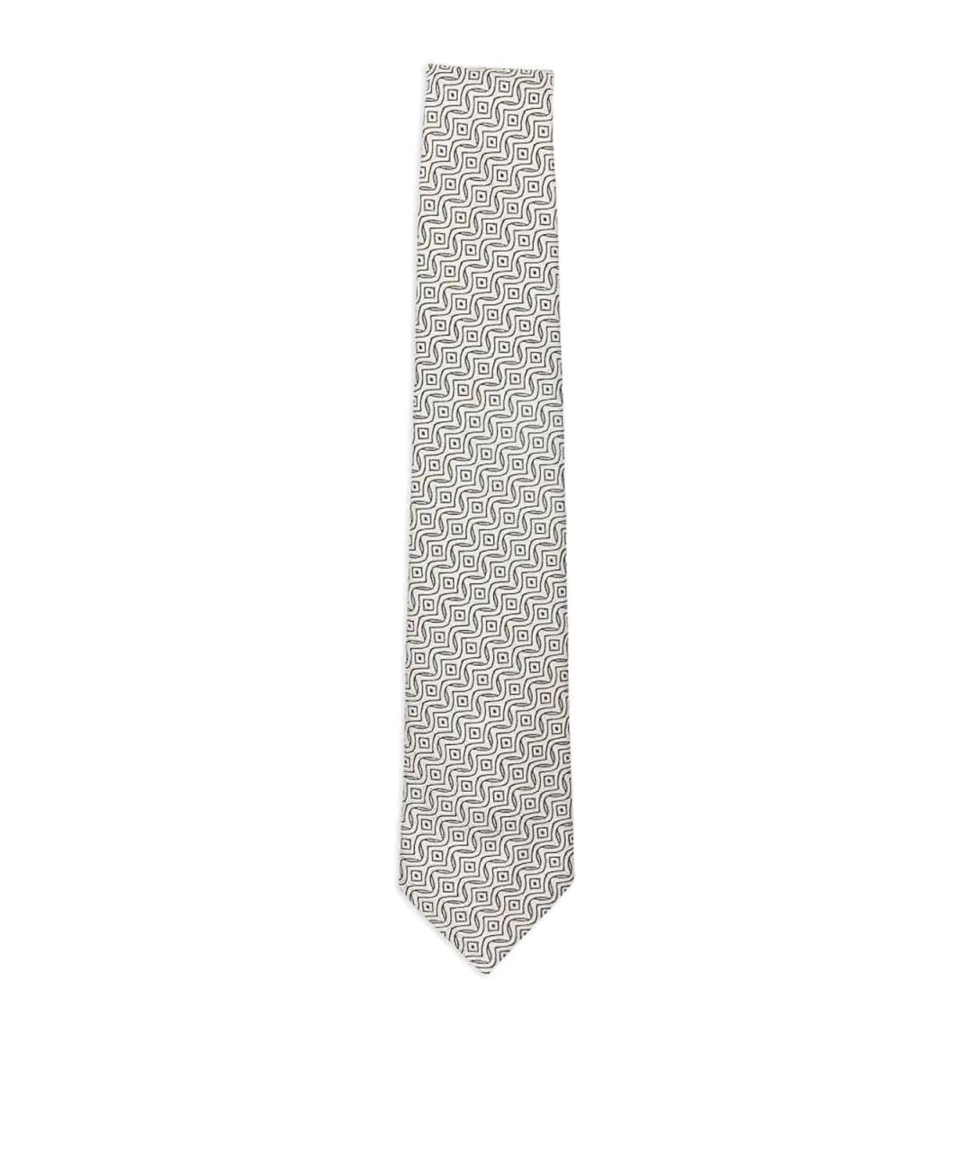 EMPORIO ARMANI Серый шелковый галстук, фото 1