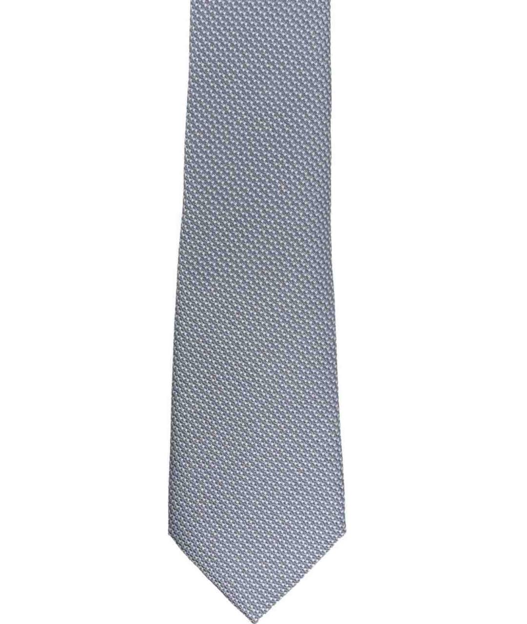 GIORGIO ARMANI Серый шелковый галстук, фото 2