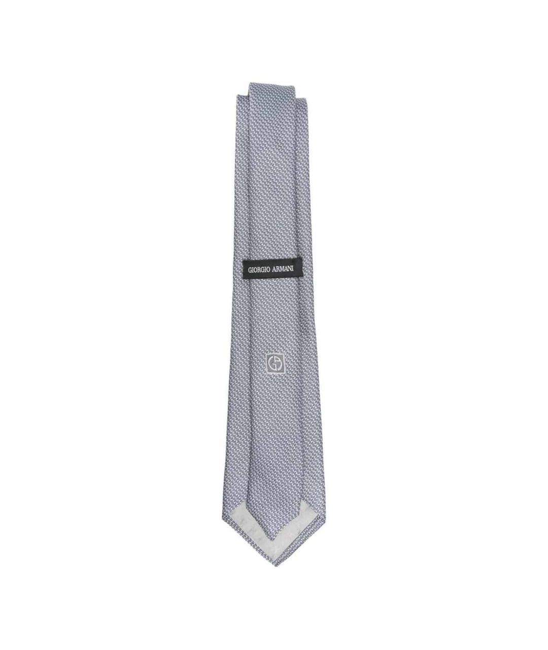 GIORGIO ARMANI Серый шелковый галстук, фото 3