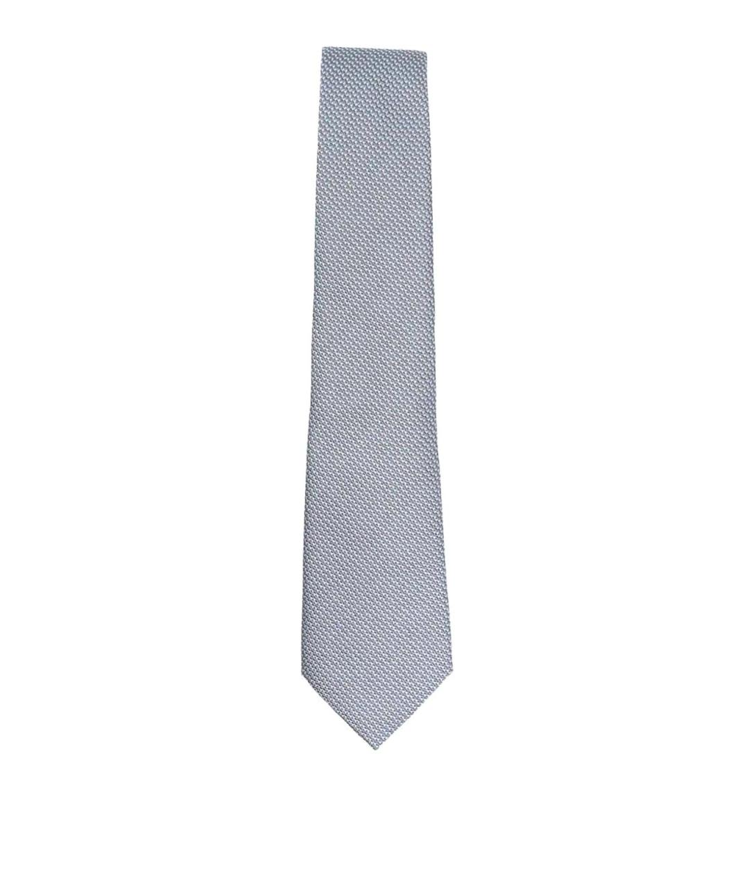 GIORGIO ARMANI Серый шелковый галстук, фото 1