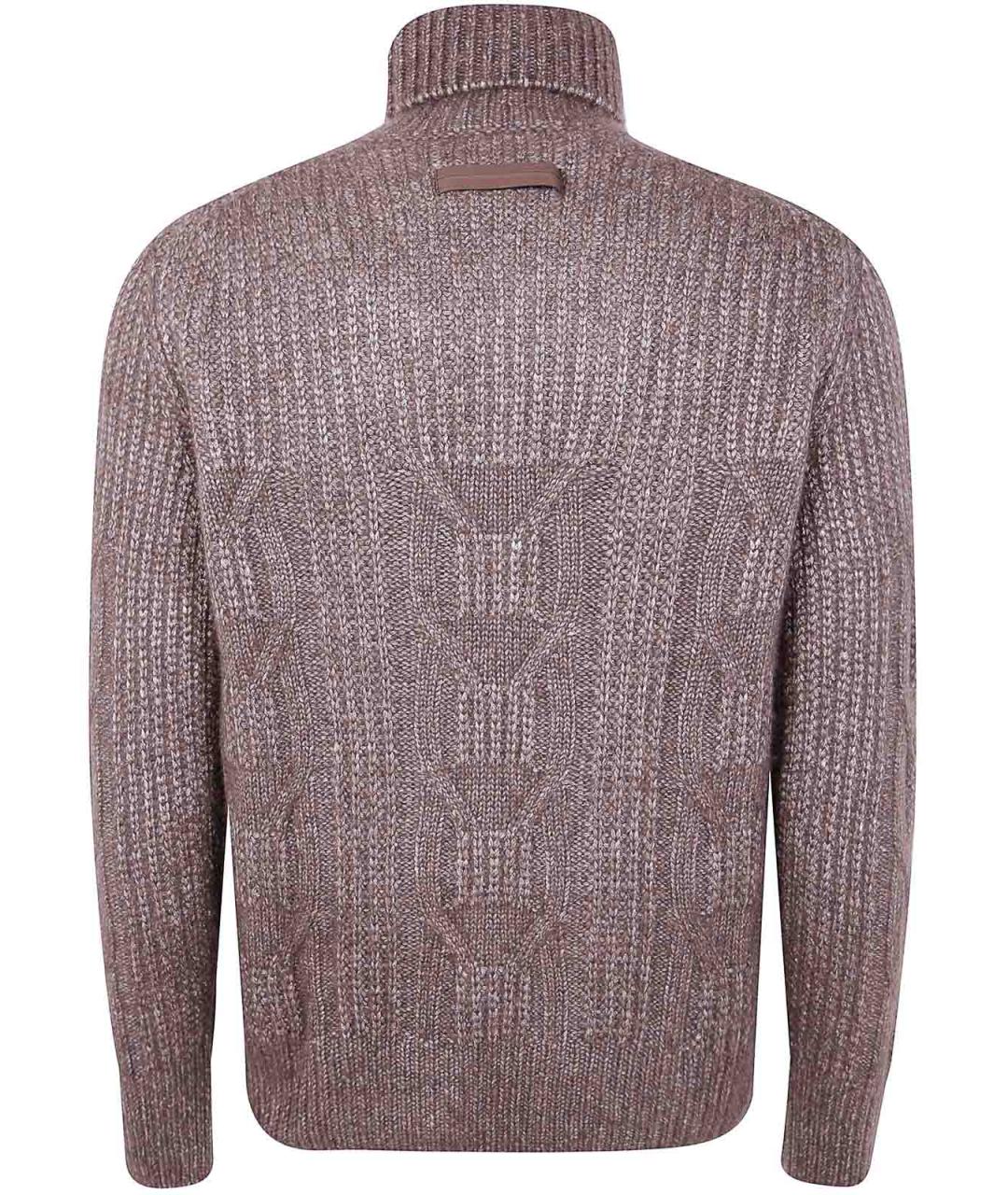 ZEGNA Коричневая кашемировая водолазка, фото 2