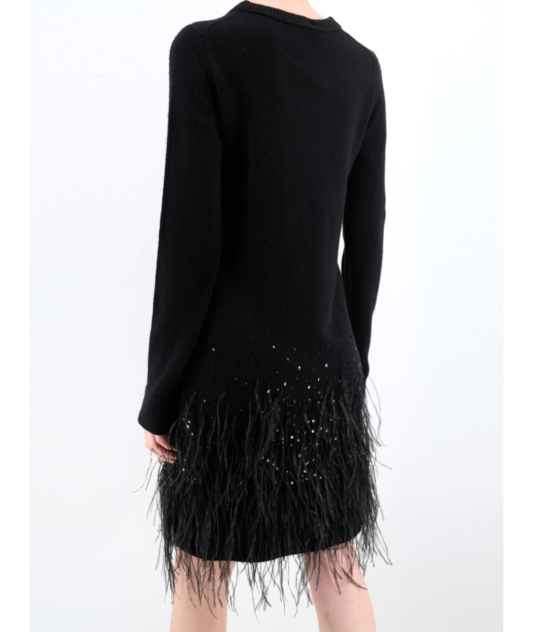 MICHAEL KORS Черное кашемировое повседневное платье, фото 3