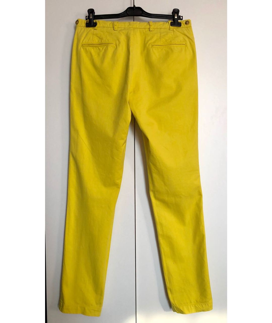 KENZO Желтые хлопковые брюки чинос, фото 2