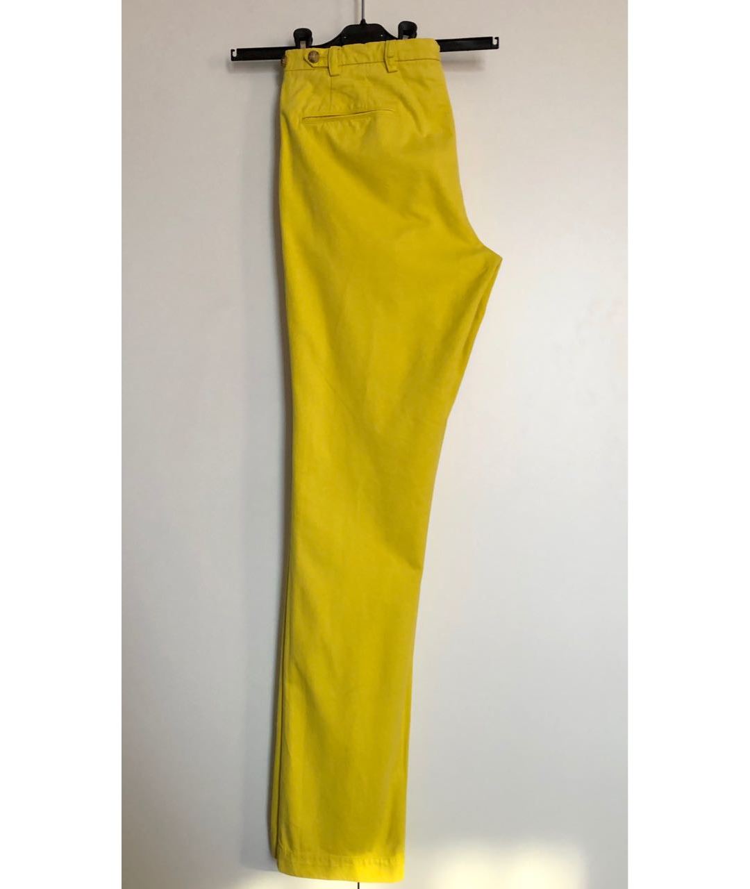 KENZO Желтые хлопковые брюки чинос, фото 4