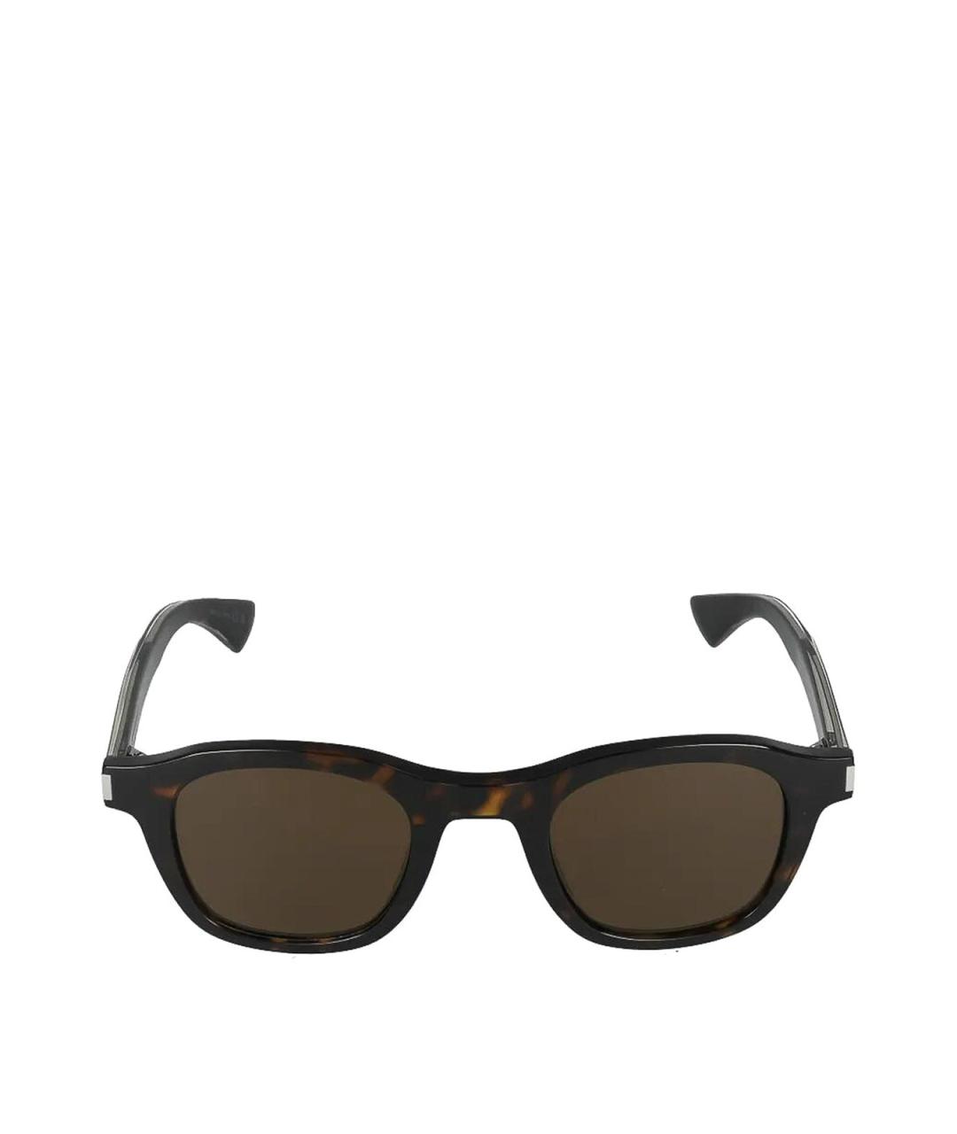 SAINT LAURENT Коричневые солнцезащитные очки, фото 1
