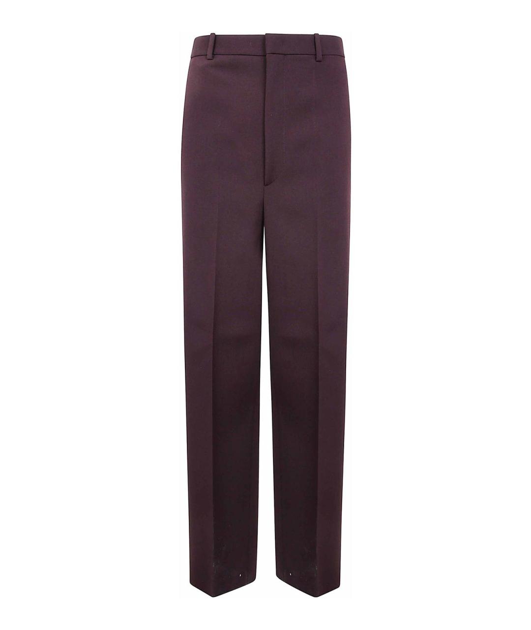 JIL SANDER Коричневые шерстяные классические брюки, фото 1