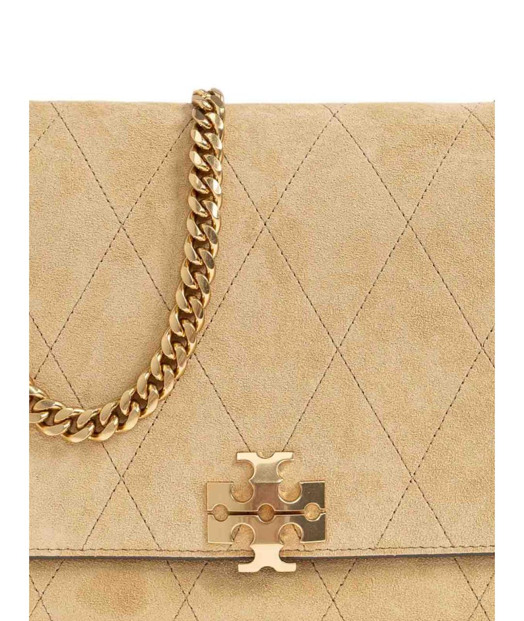 TORY BURCH Бежевая замшевая сумка через плечо, фото 3