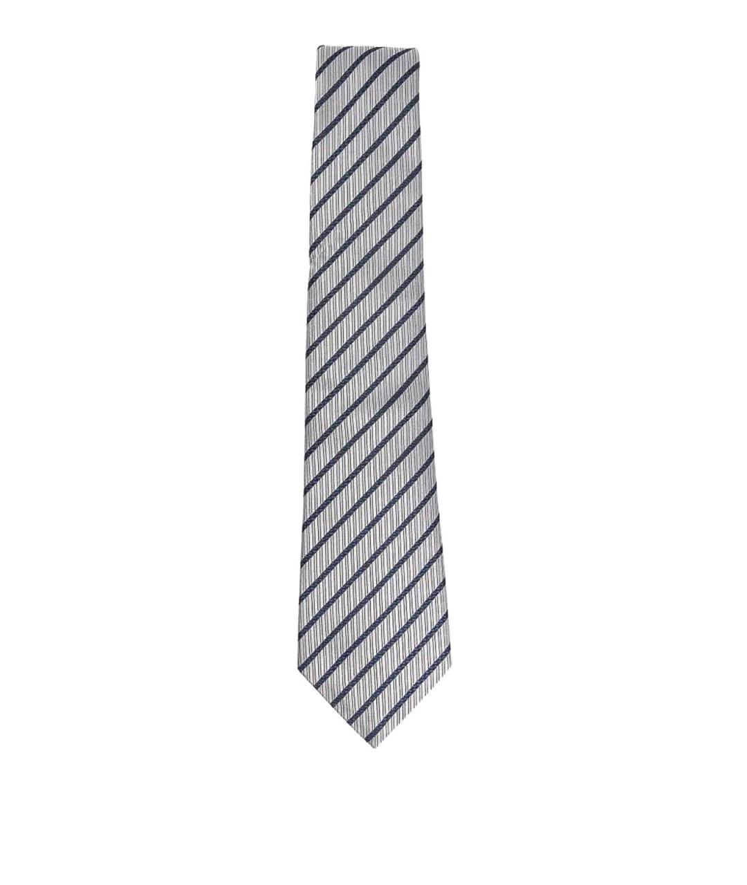 GIORGIO ARMANI Серый шелковый галстук, фото 1
