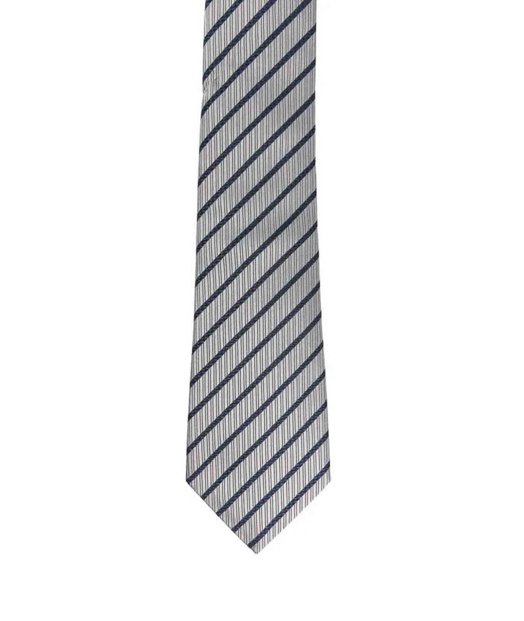 GIORGIO ARMANI Серый шелковый галстук, фото 2