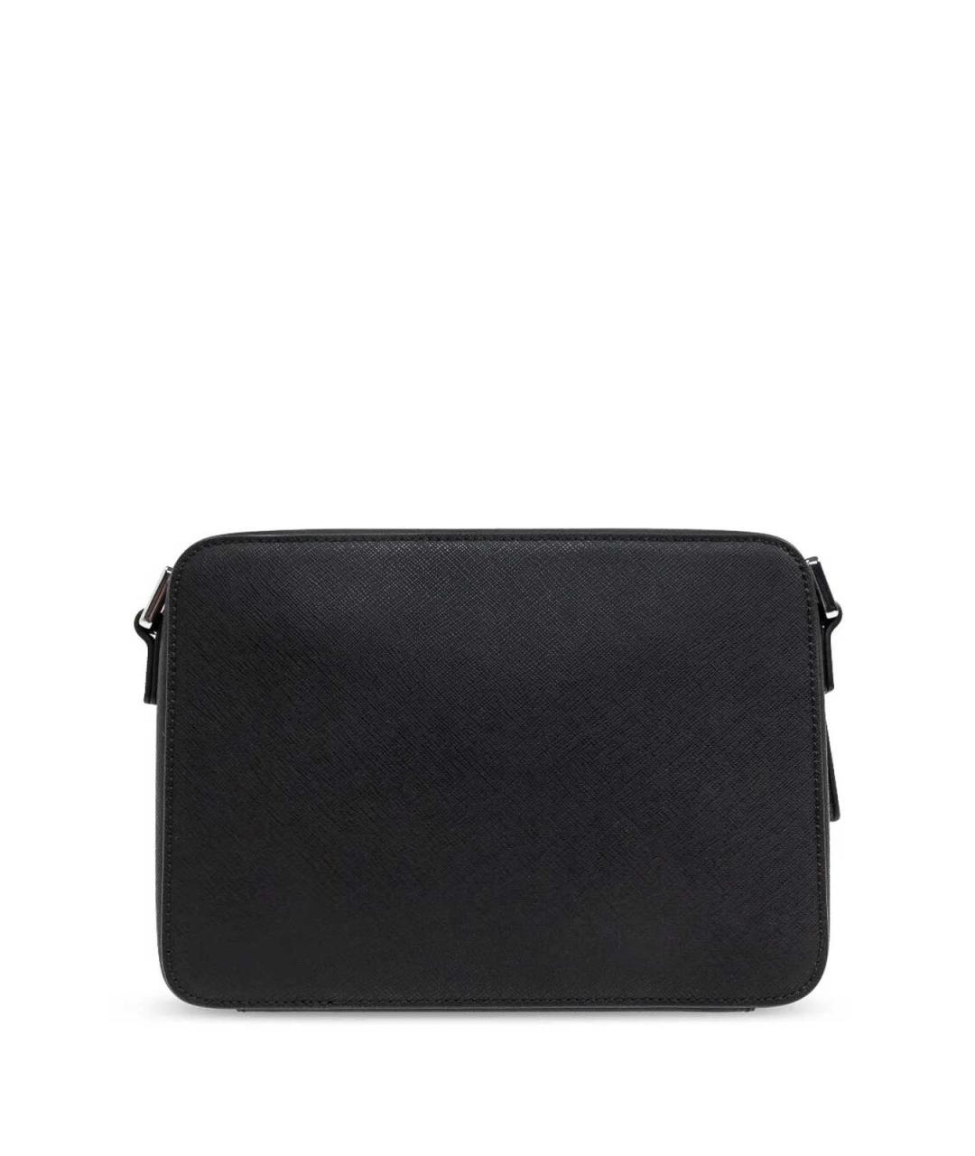 EMPORIO ARMANI Черная сумка на плечо из искусственной кожи, фото 3