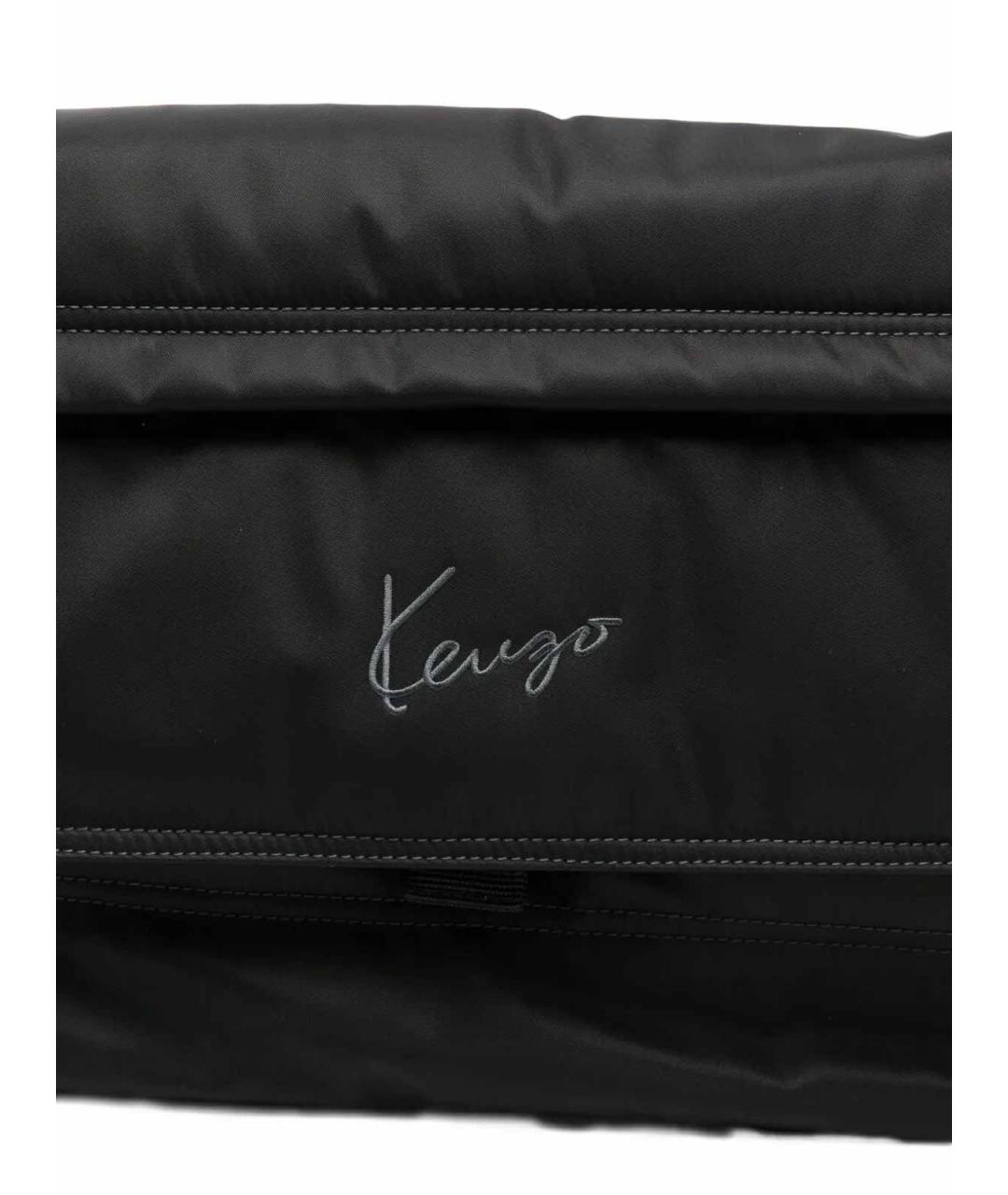 KENZO Черная синтетическая сумка на плечо, фото 4