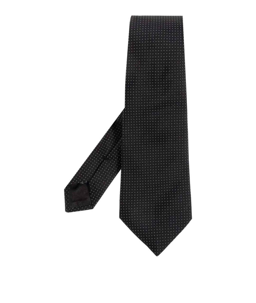 GIORGIO ARMANI Черный шелковый галстук, фото 1