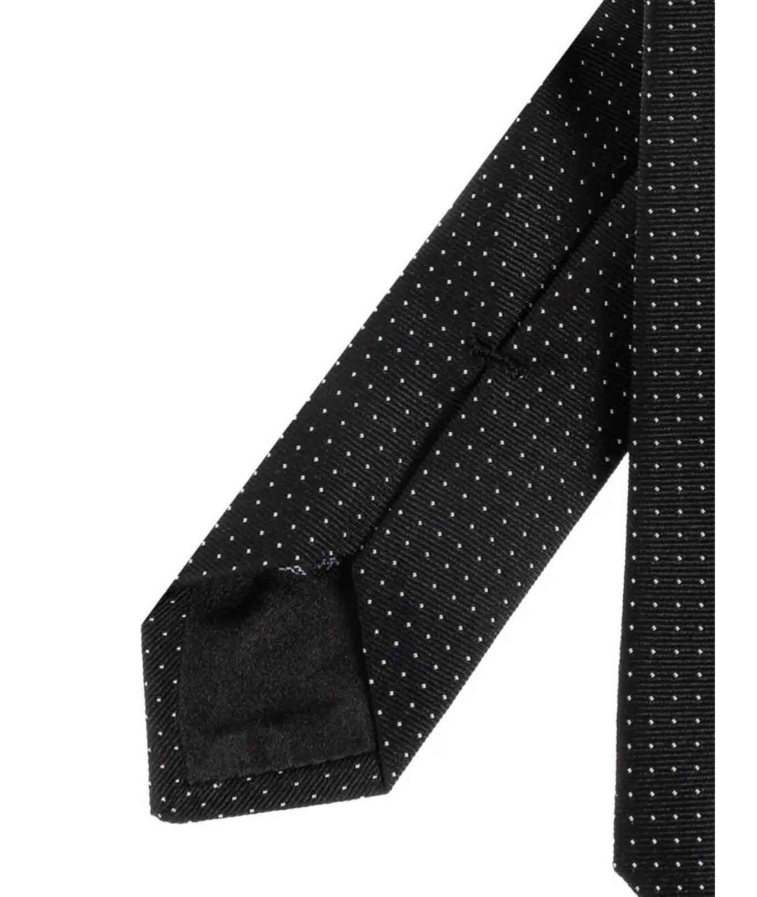 GIORGIO ARMANI Черный шелковый галстук, фото 3
