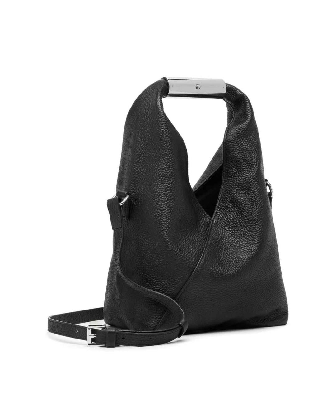 MM6 MAISON MARGIELA Черная кожаная сумка через плечо, фото 3