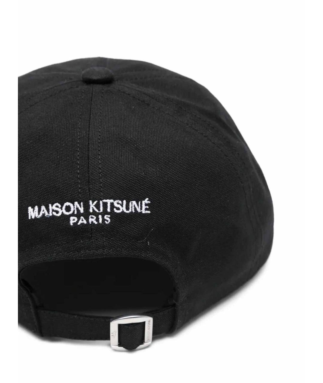 MAISON KITSUNE Черная хлопковая кепка, фото 2