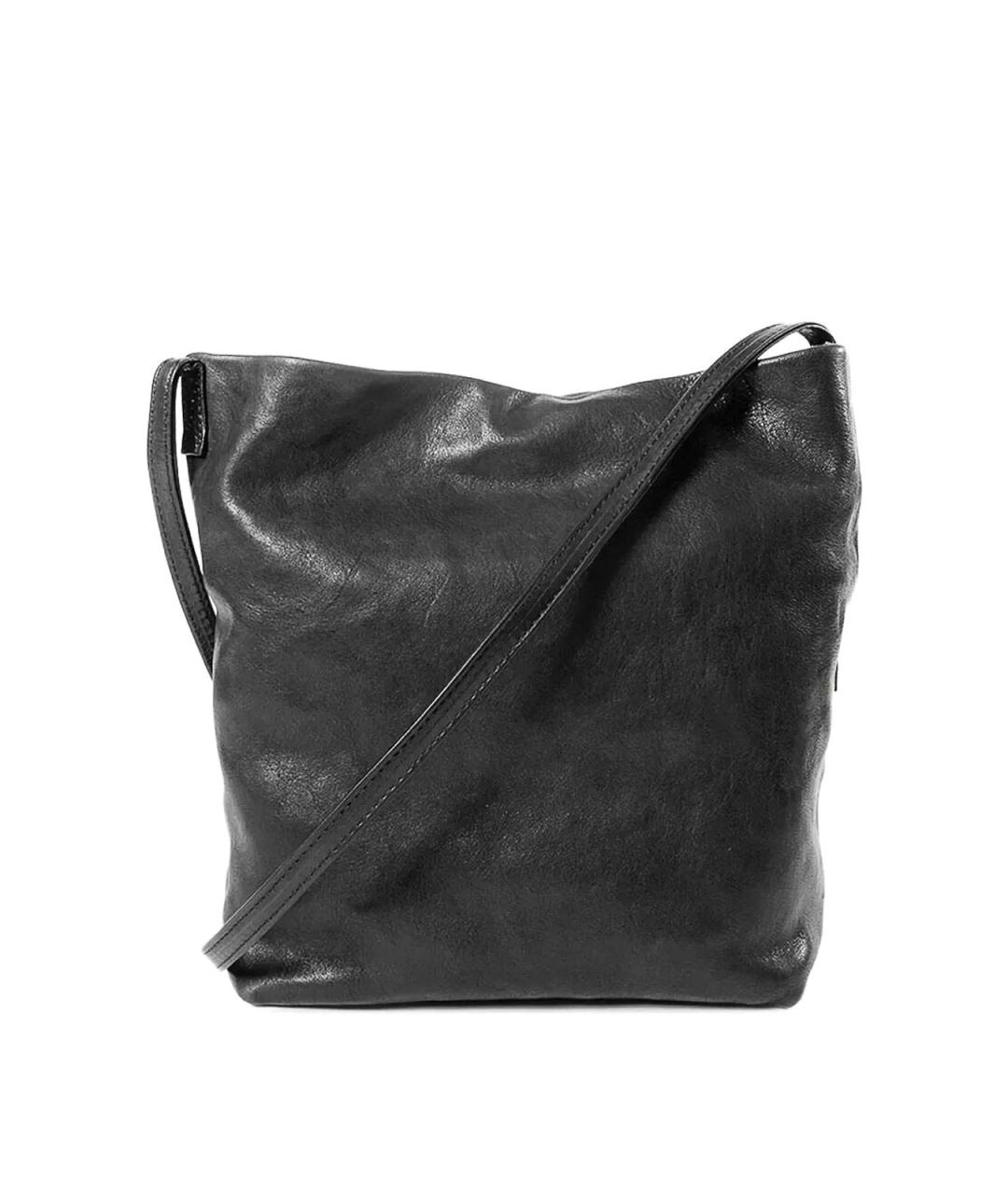 ANN DEMEULEMEESTER Черная кожаная сумка через плечо, фото 1