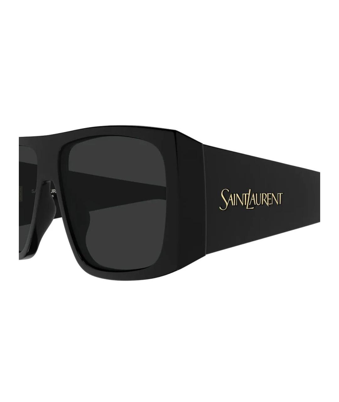 SAINT LAURENT Черные пластиковые солнцезащитные очки, фото 3
