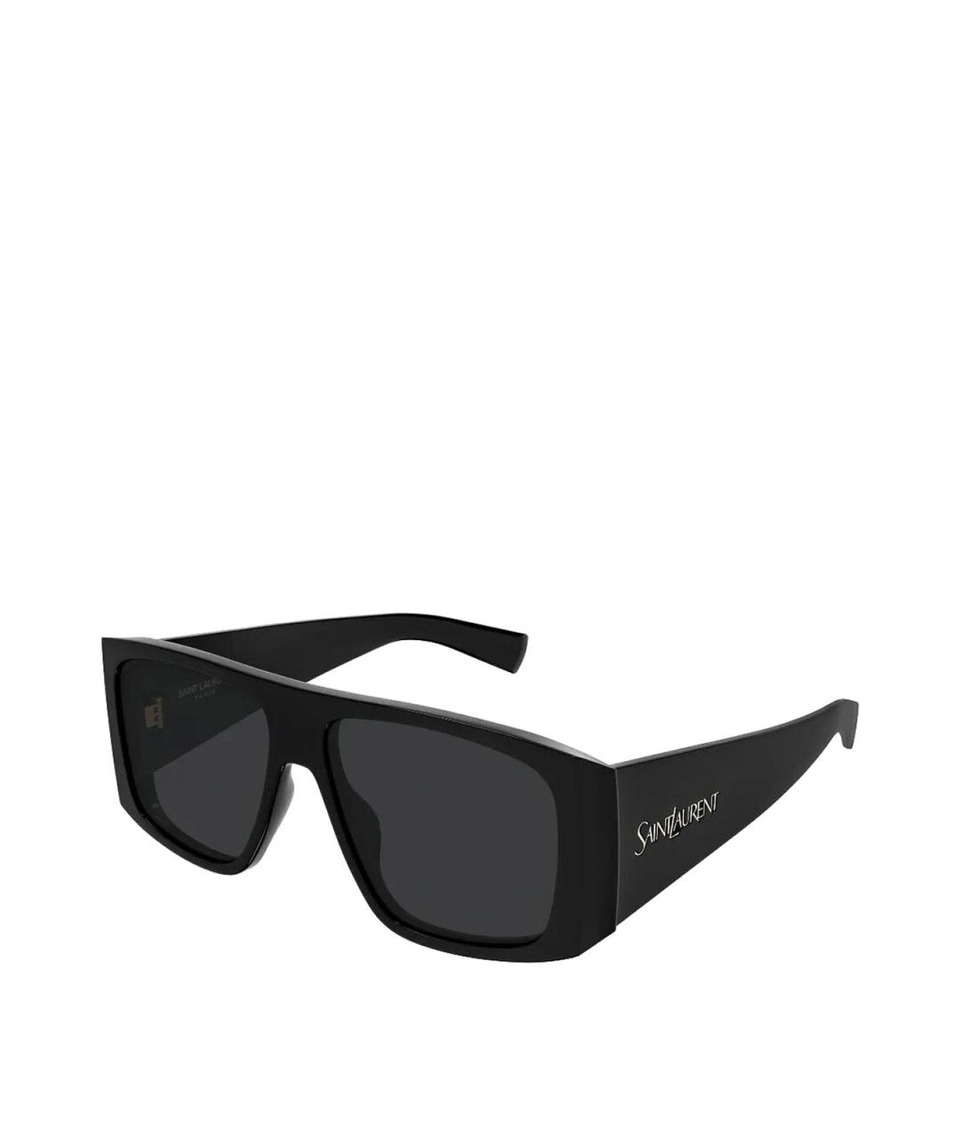 SAINT LAURENT Черные пластиковые солнцезащитные очки, фото 2
