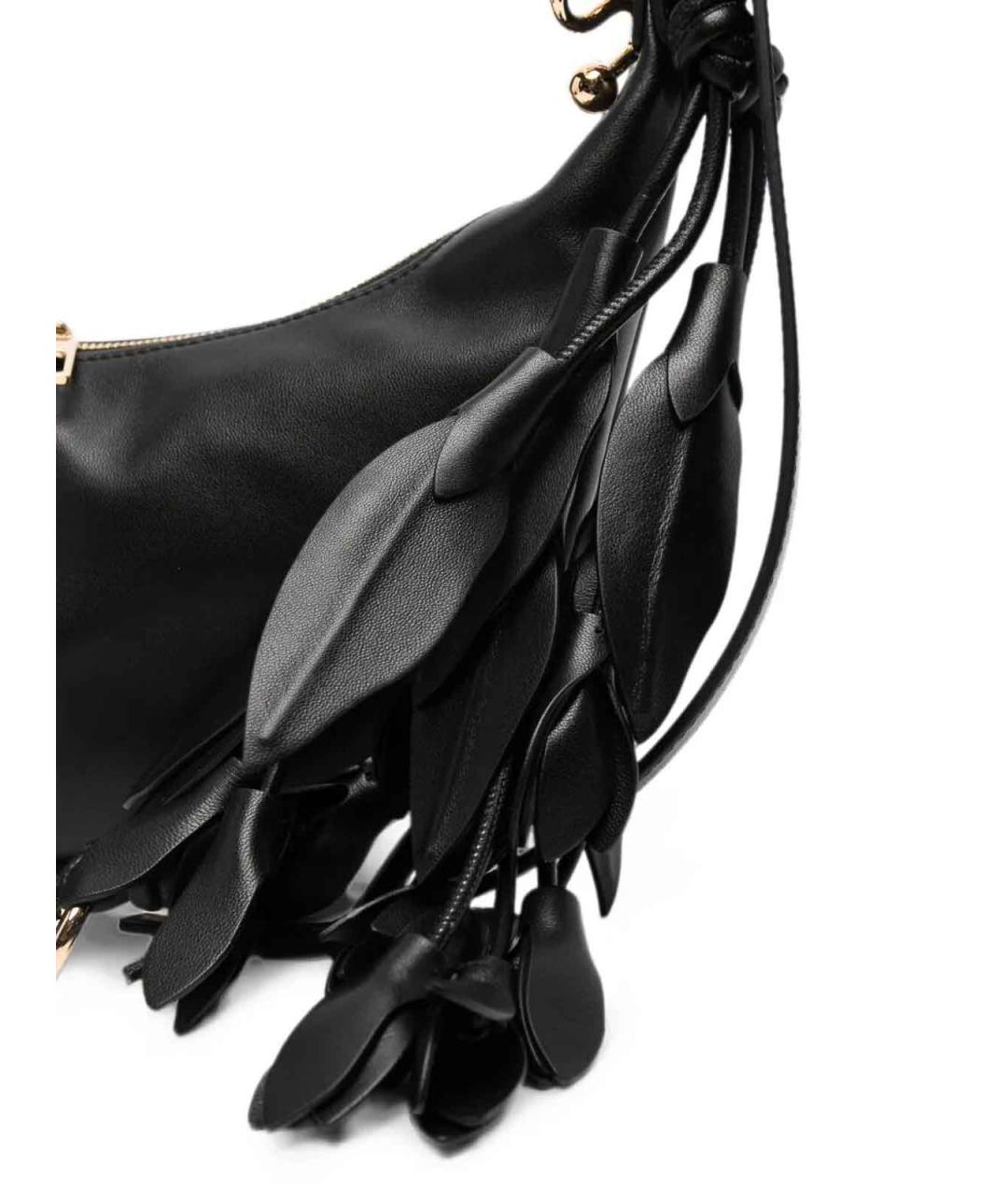 SPORTMAX Черная кожаная сумка через плечо, фото 2