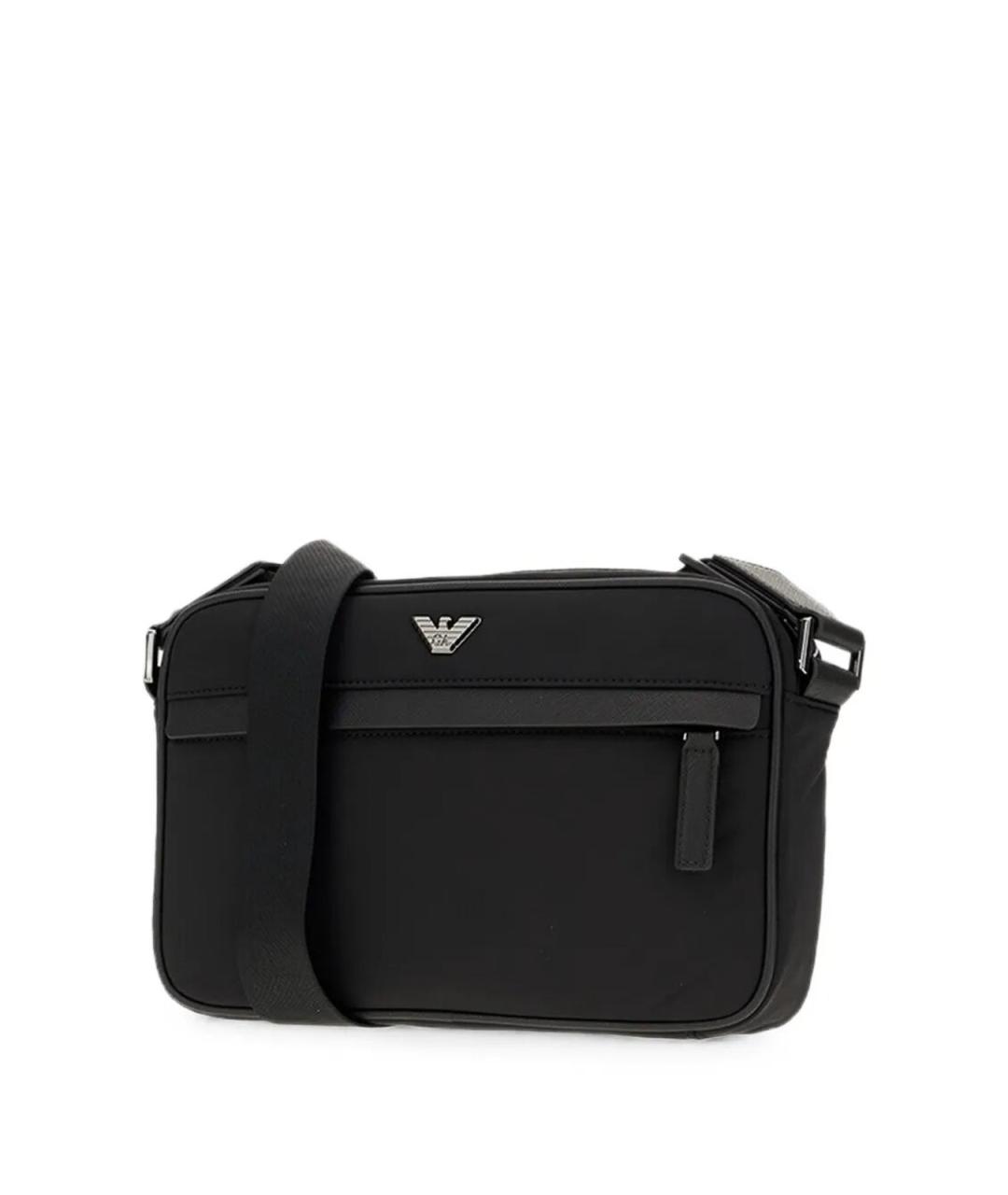 EMPORIO ARMANI Черная синтетическая сумка на плечо, фото 3