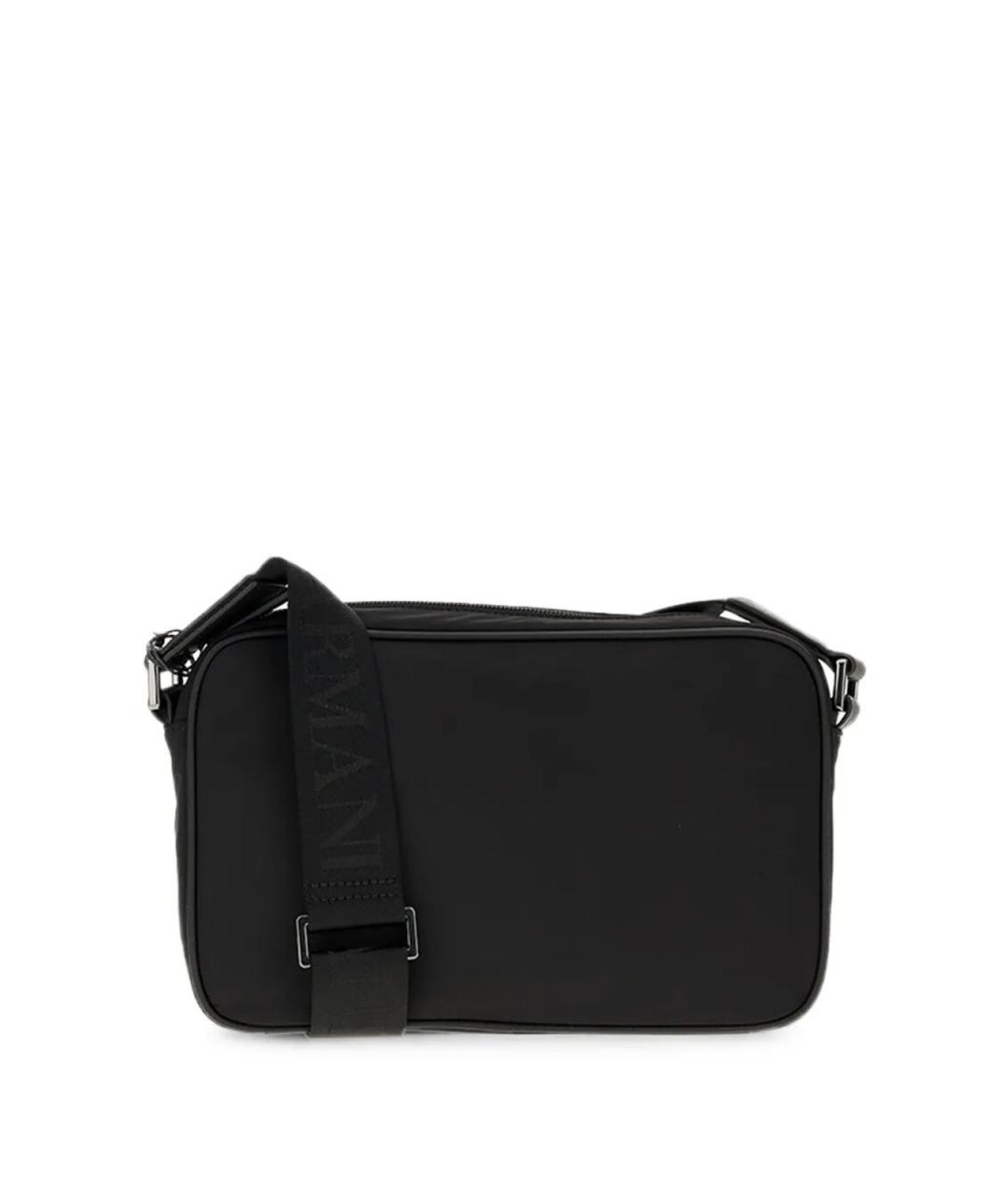 EMPORIO ARMANI Черная синтетическая сумка на плечо, фото 2