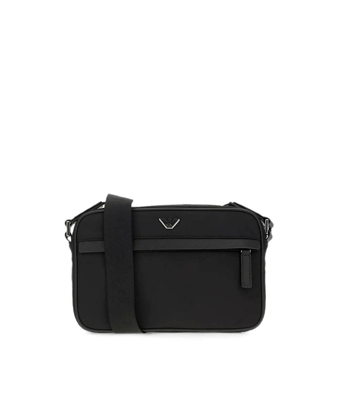 EMPORIO ARMANI Черная синтетическая сумка на плечо, фото 1