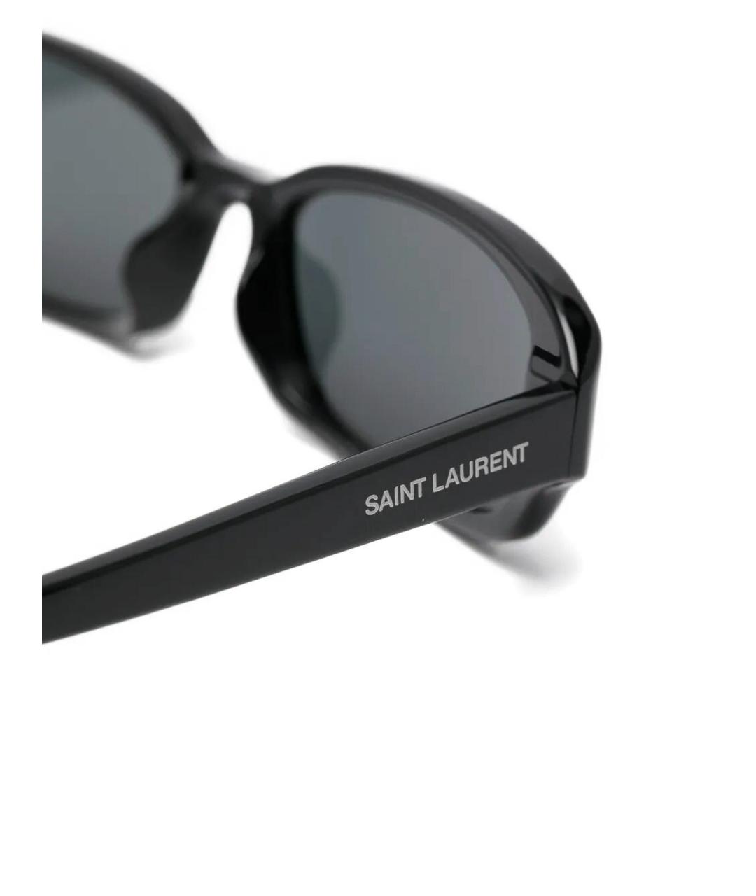 SAINT LAURENT Черные пластиковые солнцезащитные очки, фото 2