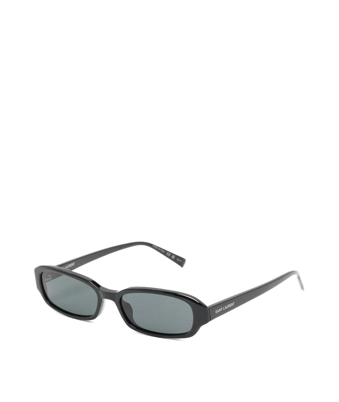 SAINT LAURENT Черные пластиковые солнцезащитные очки, фото 3