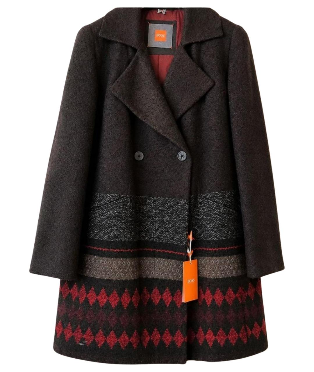 HUGO BOSS Антрацитовое полиэстеровое пальто, фото 1