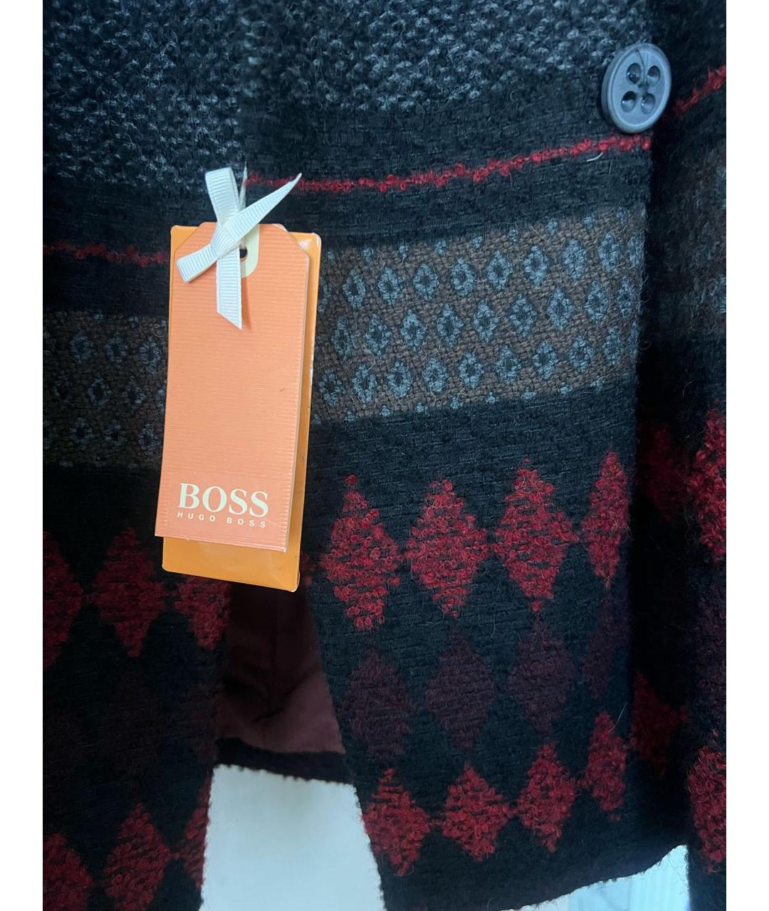 HUGO BOSS Антрацитовое полиэстеровое пальто, фото 2