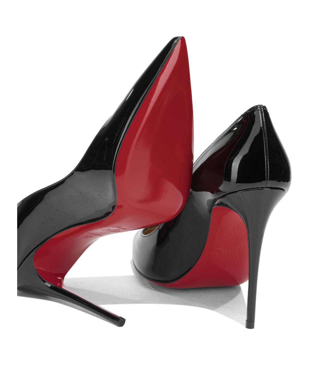 CHRISTIAN LOUBOUTIN Черные туфли из лакированной кожи, фото 5