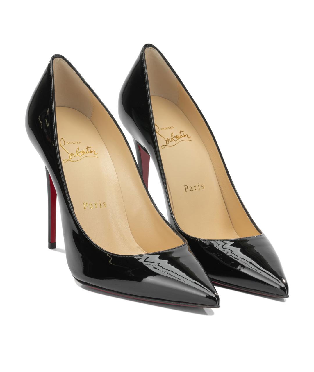 CHRISTIAN LOUBOUTIN Черные туфли из лакированной кожи, фото 2