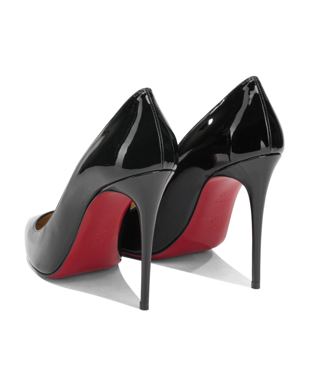 CHRISTIAN LOUBOUTIN Черные туфли из лакированной кожи, фото 4