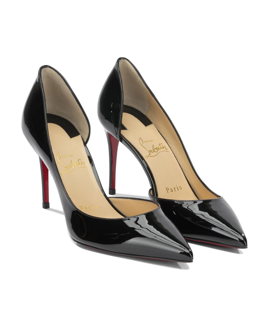CHRISTIAN LOUBOUTIN Черные кожаные туфли, фото 2