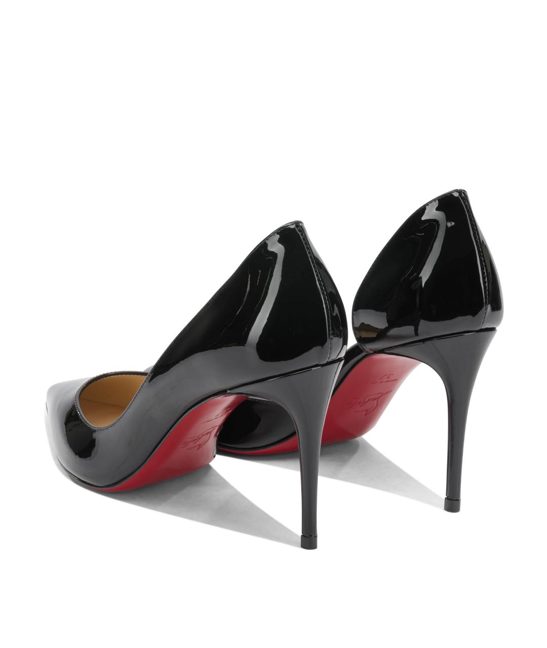 CHRISTIAN LOUBOUTIN Черные кожаные туфли, фото 4