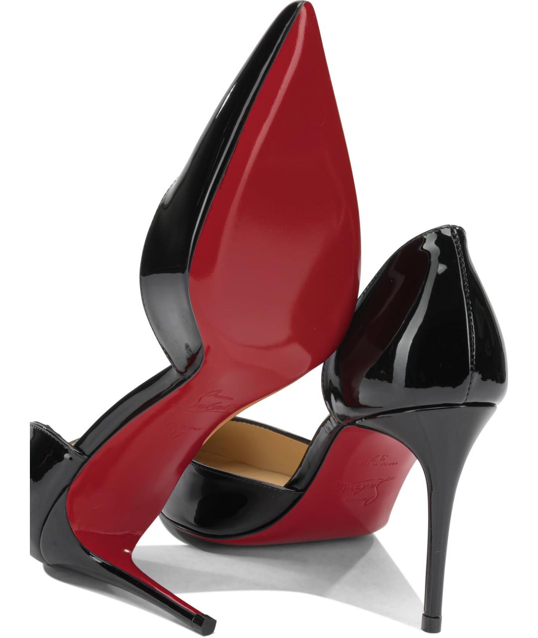CHRISTIAN LOUBOUTIN Черные кожаные туфли, фото 5