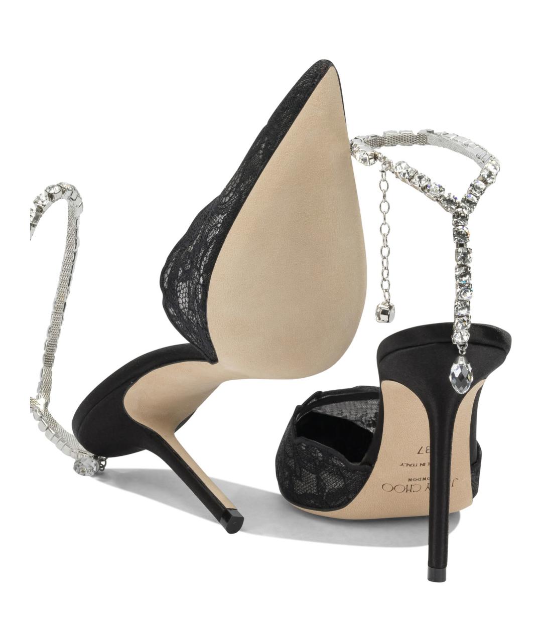 JIMMY CHOO Черные текстильные туфли, фото 5