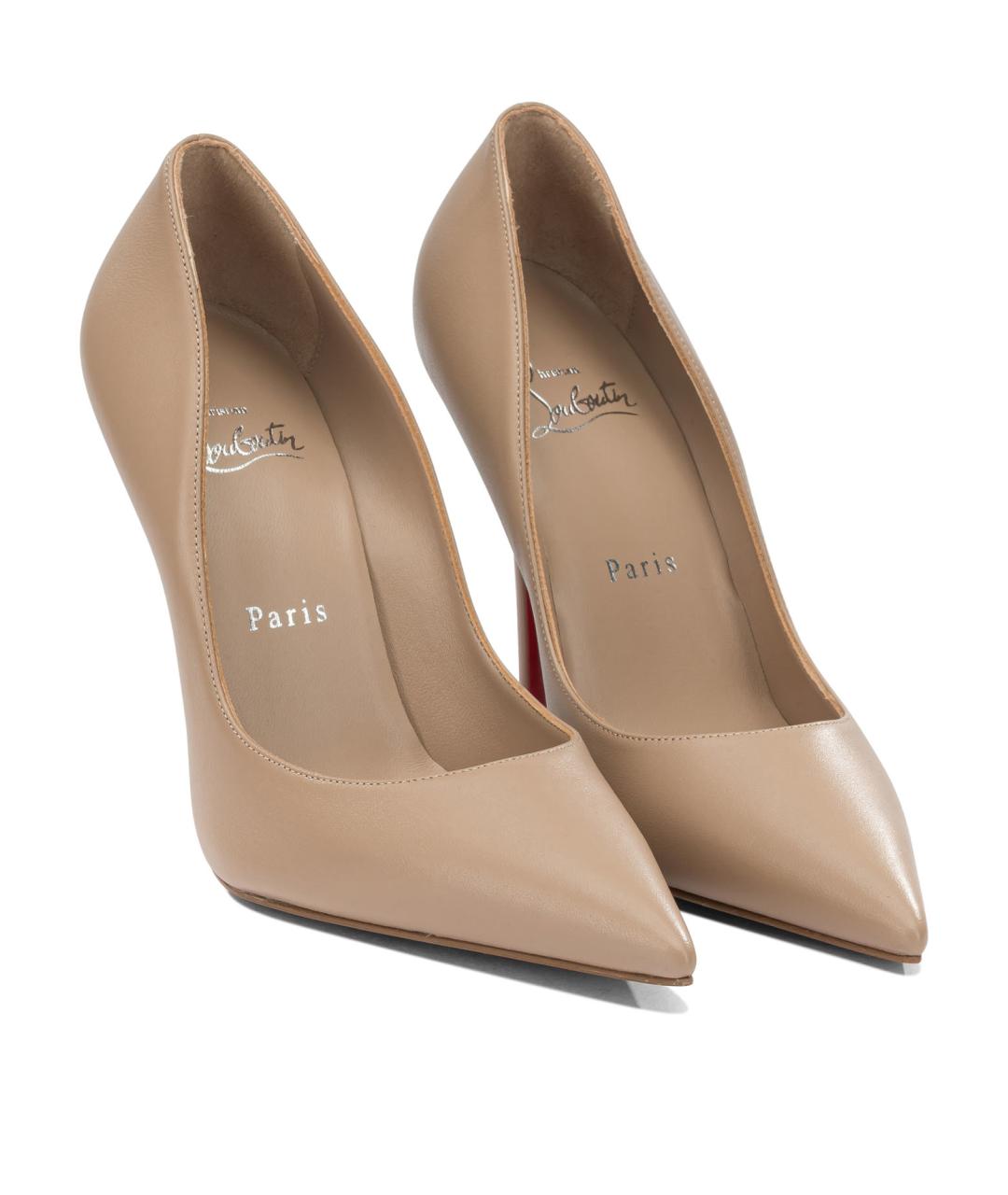 CHRISTIAN LOUBOUTIN Розовые кожаные туфли, фото 2