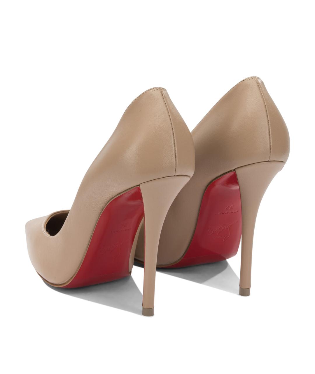 CHRISTIAN LOUBOUTIN Розовые кожаные туфли, фото 4