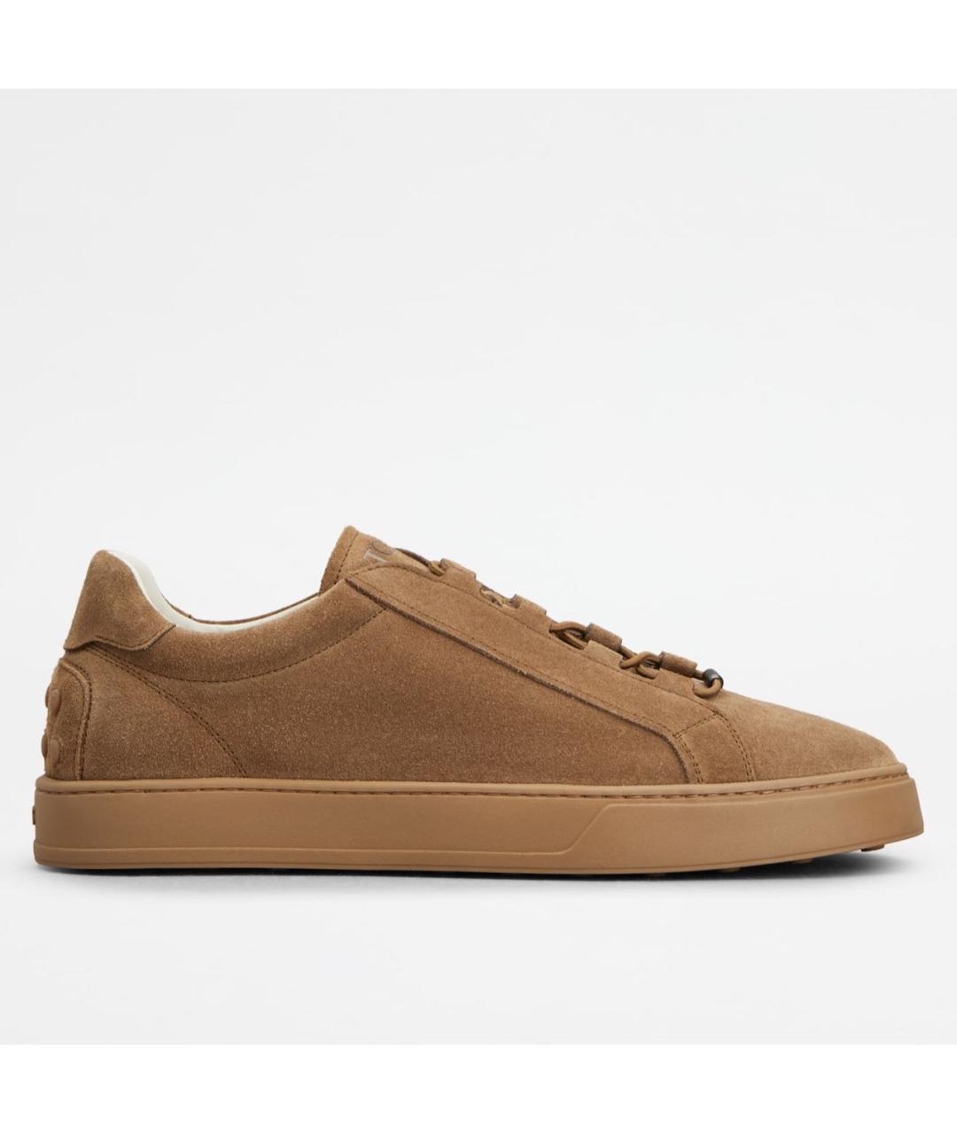 TOD'S Коричневые замшевые низкие кроссовки / кеды, фото 9