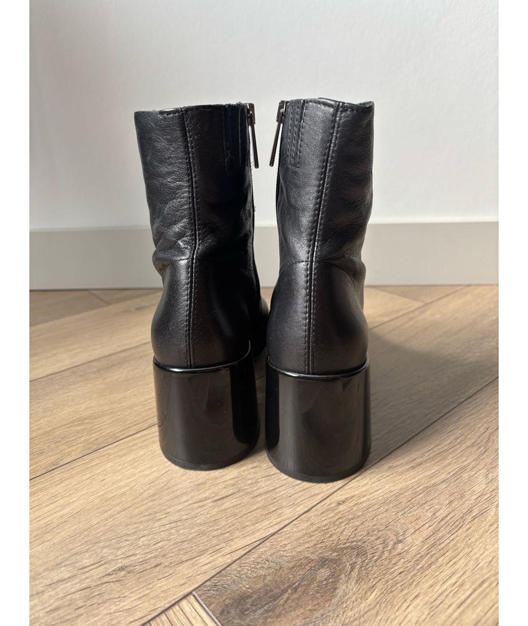 JEFFREY CAMPBELL Черные кожаные ботильоны, фото 4