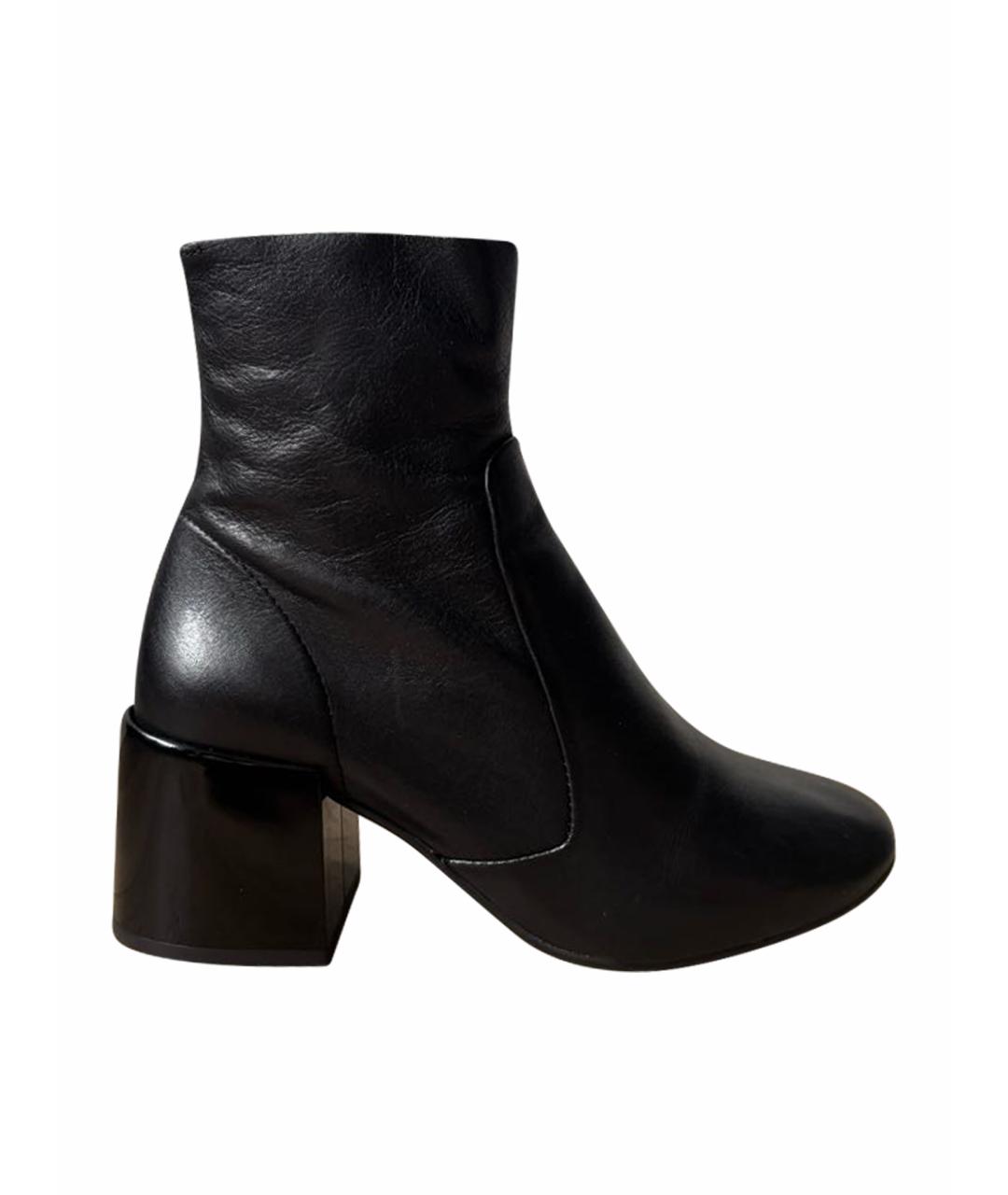 JEFFREY CAMPBELL Черные кожаные ботильоны, фото 1