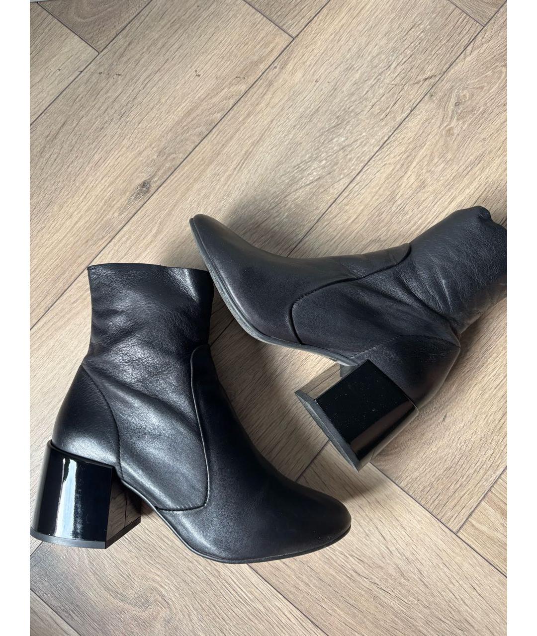 JEFFREY CAMPBELL Черные кожаные ботильоны, фото 6