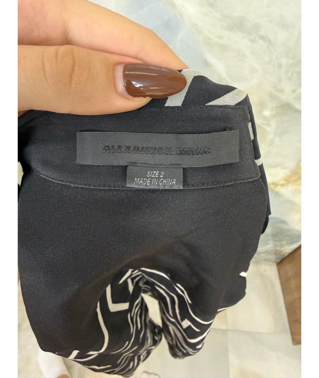 ALEXANDER WANG Черная шелковая блузы, фото 3